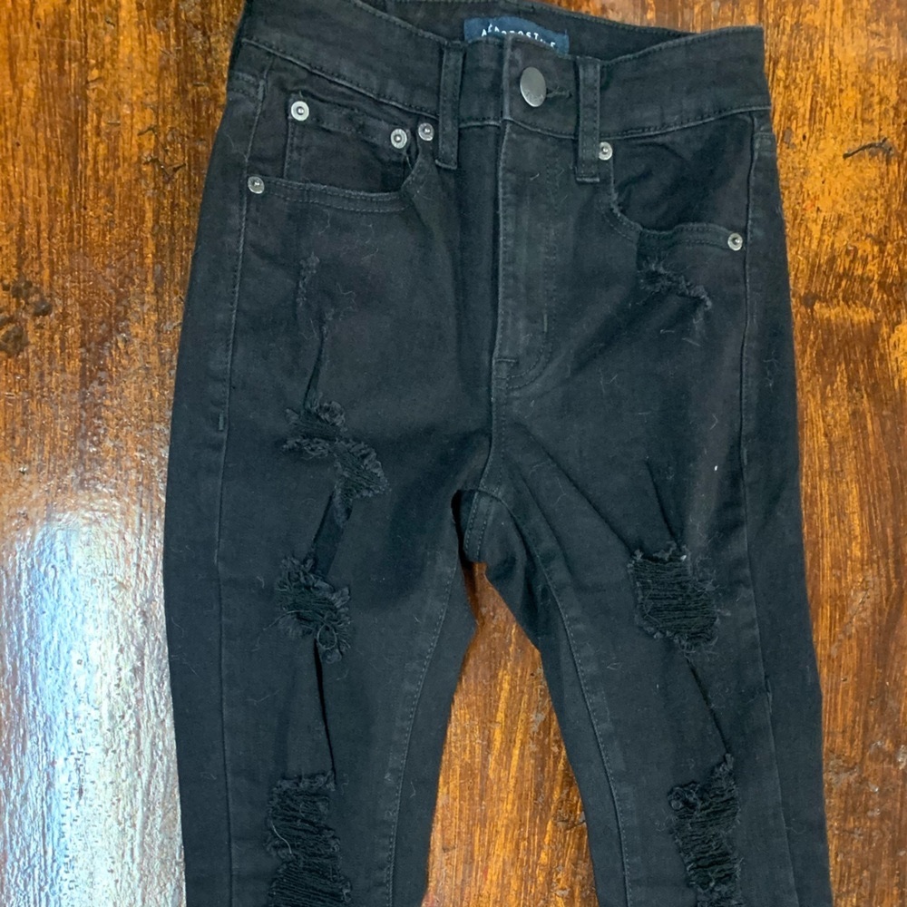 Aeropostale High Rise Jegging, black, size 0 regular